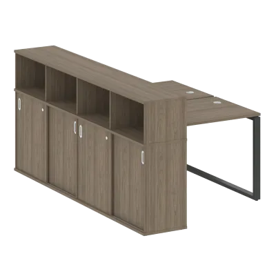 Рабочая станция на О-образном м/к с опорным шкафом-купе БО.РС-СШК-4.1