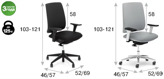 DION Кресло, синх, 1D, черн DION 870 1D black