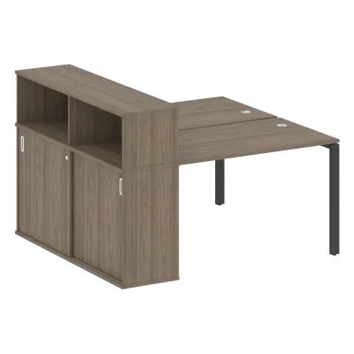 Рабочая станция на П-образном м/к с опорным шкафом-купе БП.РС-СШК-2.2