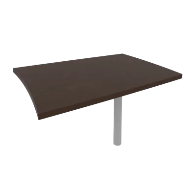 Брифинг-приставка для криволинейного стола (опора КО-1 в комплекте) KB-1