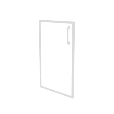 Фасад стекло в раме низкий левый (лакобель, белый) O.SR-3(L) white