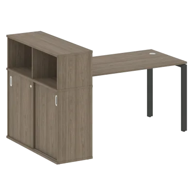 Стол письменный на П-образном м/к с опорным шкафом-купе БП.РС-СШК-3.3