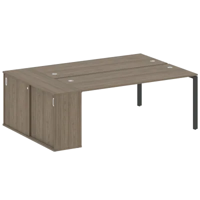 Рабочая станция на П-образном м/к с опорным шкафом-купе БП.РС-СШК-1.5