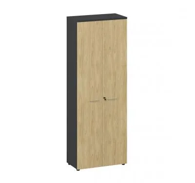 FLEX ШКАФ ВЫСОКИЙ С ПОЛКАМИ ГИКОРИ/ГРАФИТ FLEX 221 cabinet shelves black