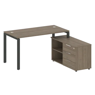 Рабочая станция на П-образном м/к с опорной тумбой правая БП.РС-СТС-2.3 Пр