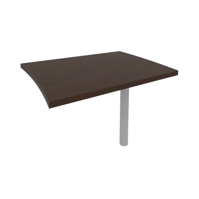 Брифинг-приставка для криволинейного стола (опора КО-1 в комплекте) KB-3