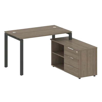 Рабочая станция на П-образном м/к с опорной тумбой правая БП.РС-СТС-2.2 Пр