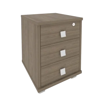 Тумба подкатная (3 ящика, с замком) Л.ТМ-3