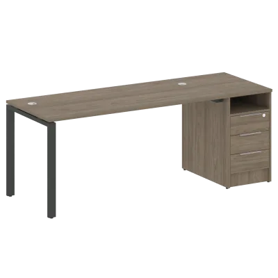 Рабочая станция на П-образном м/к с опорной тумбой БП.РС-СТП -1.4