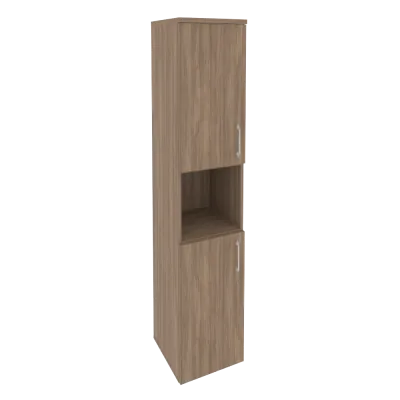 Шкаф высокий узкий левый (2 низких фасада ЛДСП) O.SU-1.5(L)