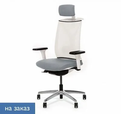 DION M WW КРЕСЛО,СИН,1D,ПД&В,АЛЮМ БЕЛЫЙ DION W MeshW 870 1DW alum headrest hange