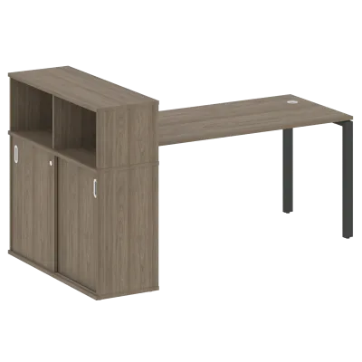 Стол письменный на П-образном м/к с опорным шкафом-купе БП.РС-СШК-3.4