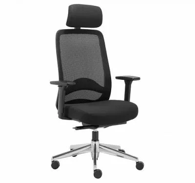 CAROT AS+ КРЕСЛО РУКОВ. С ПОДГ ЧЕРНЫЙ-АЛЮМ Carot E Alum 3D Black headrest