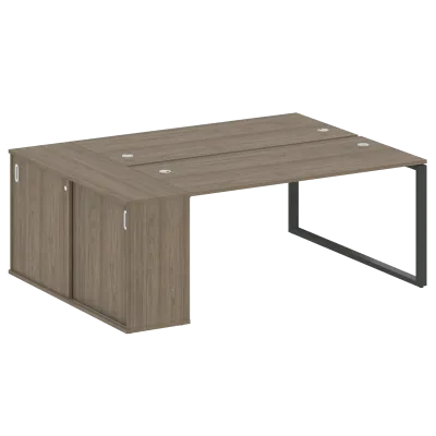 Рабочая станция на О-образном м/к с опорным шкафом-купе БО.РС-СШК-1.4
