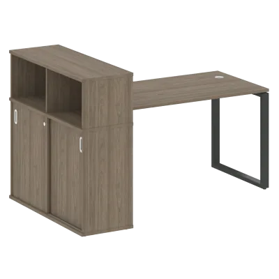 Стол письменный на О-образном м/к с опорным шкафом-купе БО.РС-СШК-3.3