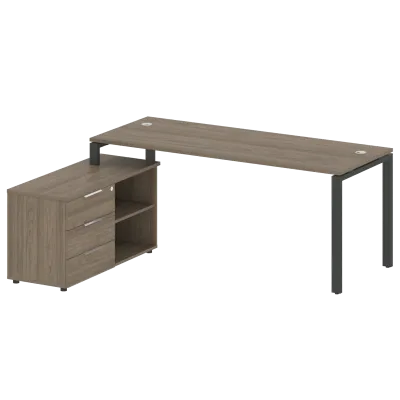 Рабочая станция на П-образном м/к с опорной тумбой левая БП.РС-СТС-2.5 Л