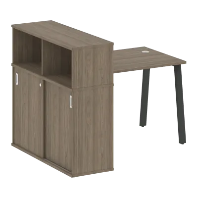 Стол письменный на А-образном м/к с опорным шкафом-купе БА.РС-СШК-3.1
