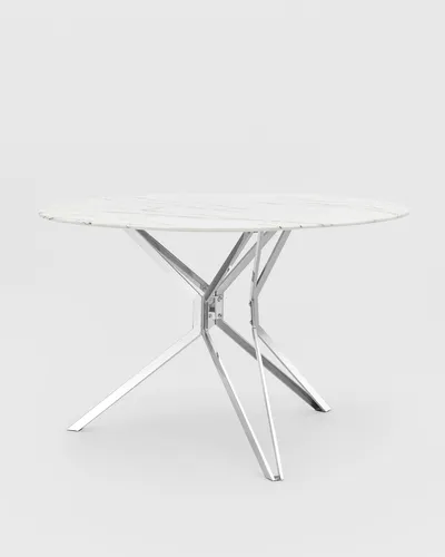 Стол обеденный Балтимор, 120*120, белый, стеклянный (двойной артикул) УТ000002662