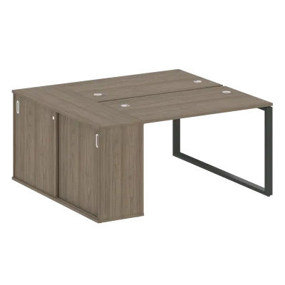 Рабочая станция на О-образном м/к с опорным шкафом-купе БО.РС-СШК-1.2