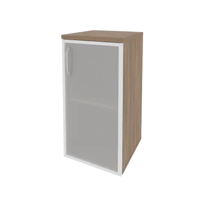 Шкаф низкий узкий правый (1 низкий фасад стекло в раме) O.SU-3.2R(R)