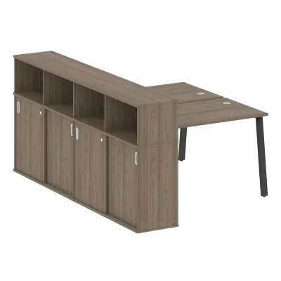 Рабочая станция на А-образном м/к с опорным шкафом-купе БА.РС-СШК-4.2