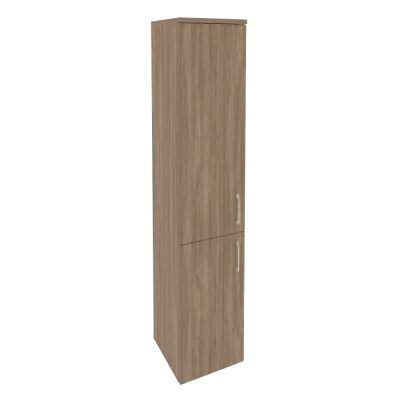 Шкаф высокий узкий левый (1 низкий фасад ЛДСП + 1 средний фасад ЛДСП) O.SU-1.3(L)