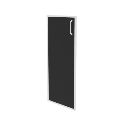 Фасад стекло в раме средний левый (лакобель, черный) O.SR-2(L) black