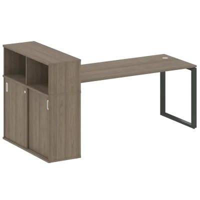 Стол письменный на О-образном м/к с опорным шкафом-купе БО.РС-СШК-3.5