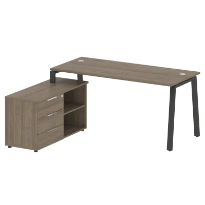 Рабочая станция на А-образном м/к с опорной тумбой левая БА.РС-СТС-2.4 Л