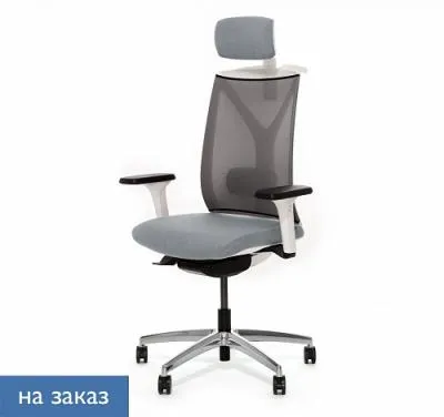DION M WG КРЕСЛО,СИН,1D,ПД&В,АЛЮМ СЕРЫЙ DION W MeshGr 870 1DW alum headrest hange