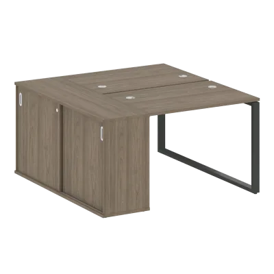 Рабочая станция на О-образном м/к с опорным шкафом-купе БО.РС-СШК-1.1