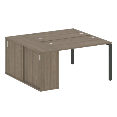 Рабочая станция на П-образном м/к с опорным шкафом-купе БП.РС-СШК-1.2
