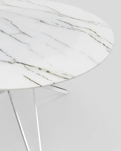 Стол обеденный Балтимор, 120*120, белый, стеклянный (двойной артикул) УТ000002662