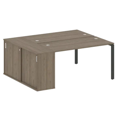 Рабочая станция на П-образном м/к с опорным шкафом-купе БП.РС-СШК-1.3