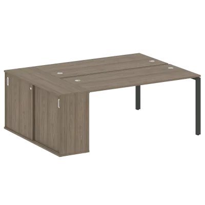 Рабочая станция на П-образном м/к с опорным шкафом-купе БП.РС-СШК-1.4