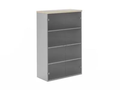 Шкаф 140 со стеклянными дверями FLS321