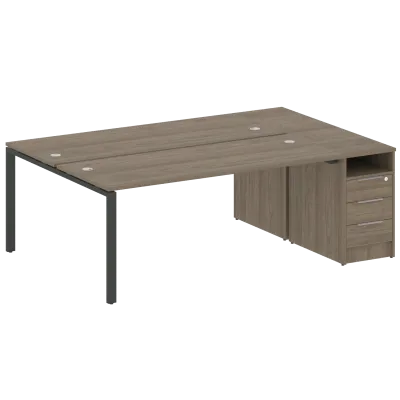 Рабочая станция на П-образном м/к с опорной тумбой БП.РС-СТП-2.5