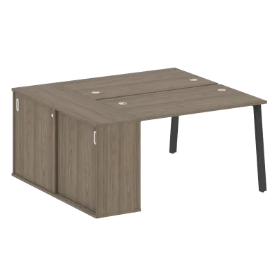 Рабочая станция на А-образном м/к с опорным шкафом-купе БА.РС-СШК-1.2