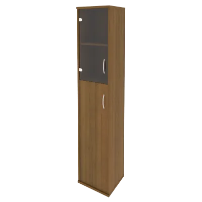 Шкаф высокий узкий левый/правый (1 средняя дверь ЛДСП, 1 низкая дверь стекло) А.СУ-1.7 Л/Пр