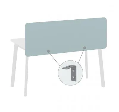 FLEX ЭКРАН СТОЛА ДСП 138 СЕРО-ГОЛУБОЙ FLEX T 138 XH black