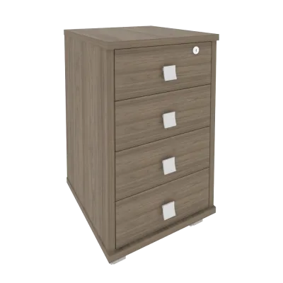 Тумба подкатная (4 ящика, с замком) Л.ТМ-4