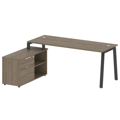 Рабочая станция на А-образном м/к с опорной тумбой левая БА.РС-СТС-2.5 Л