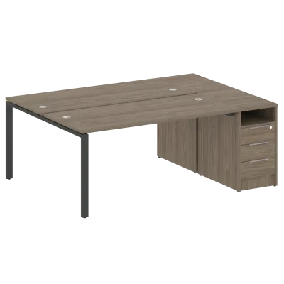 Рабочая станция на П-образном м/к с опорной тумбой БП.РС-СТП-2.4