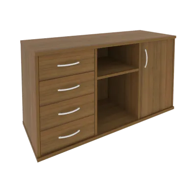 Тумба под оргтехнику сервисная (4 ящика фолдинг) А.МТ-2F