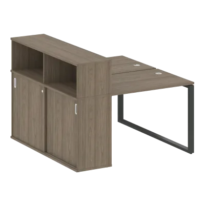 Рабочая станция на О-образном м/к с опорным шкафом-купе БО.РС-СШК-2.1