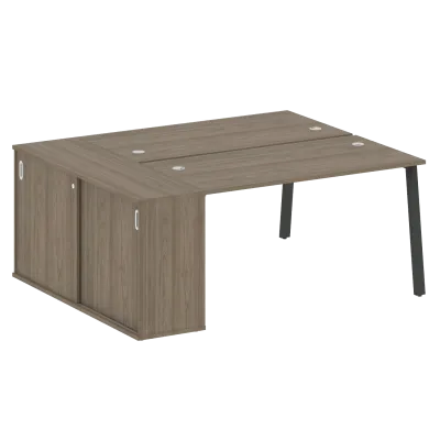 Рабочая станция на А-образном м/к с опорным шкафом-купе БА.РС-СШК-1.3