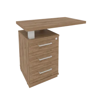 Тумба приставная с топом для прямоугольного стола левая (определяется в зависимости от стороны стола KTP-1 (L)